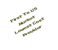 Text Box: First To US Market Lowest Cost Provider